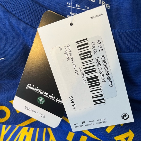 New Golden State Warriors Klay Thompson 11 Tshirt Nike Boys XL NBA Licensed - Picture 4 of 5